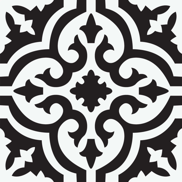 Parma Peel and Stick Floor Tiles, Black, Box