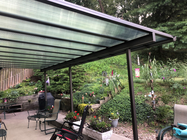 Patio Covers With Translucent Green Panels Traditional Patio