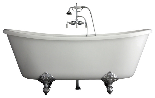 Hotel Collection Bateau Double Slipper Clawfoot Bathtub/Faucet Package