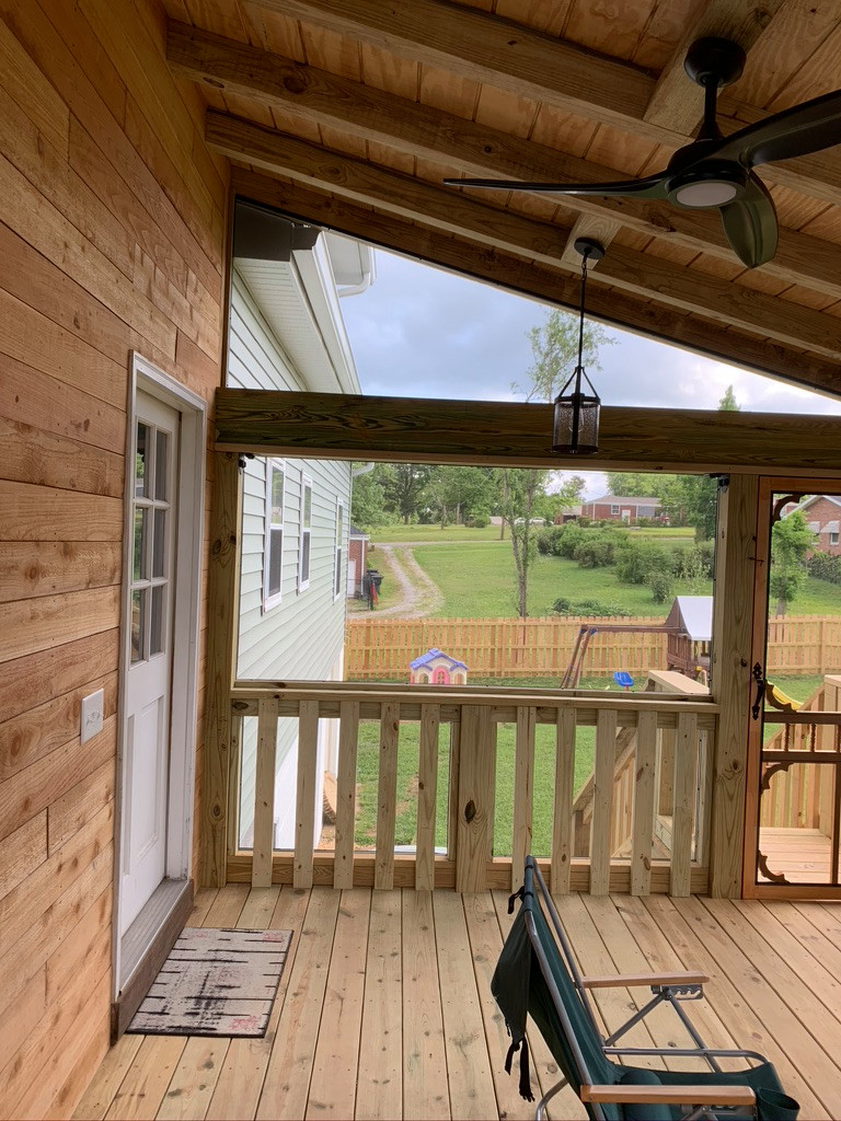 Rustic back porch