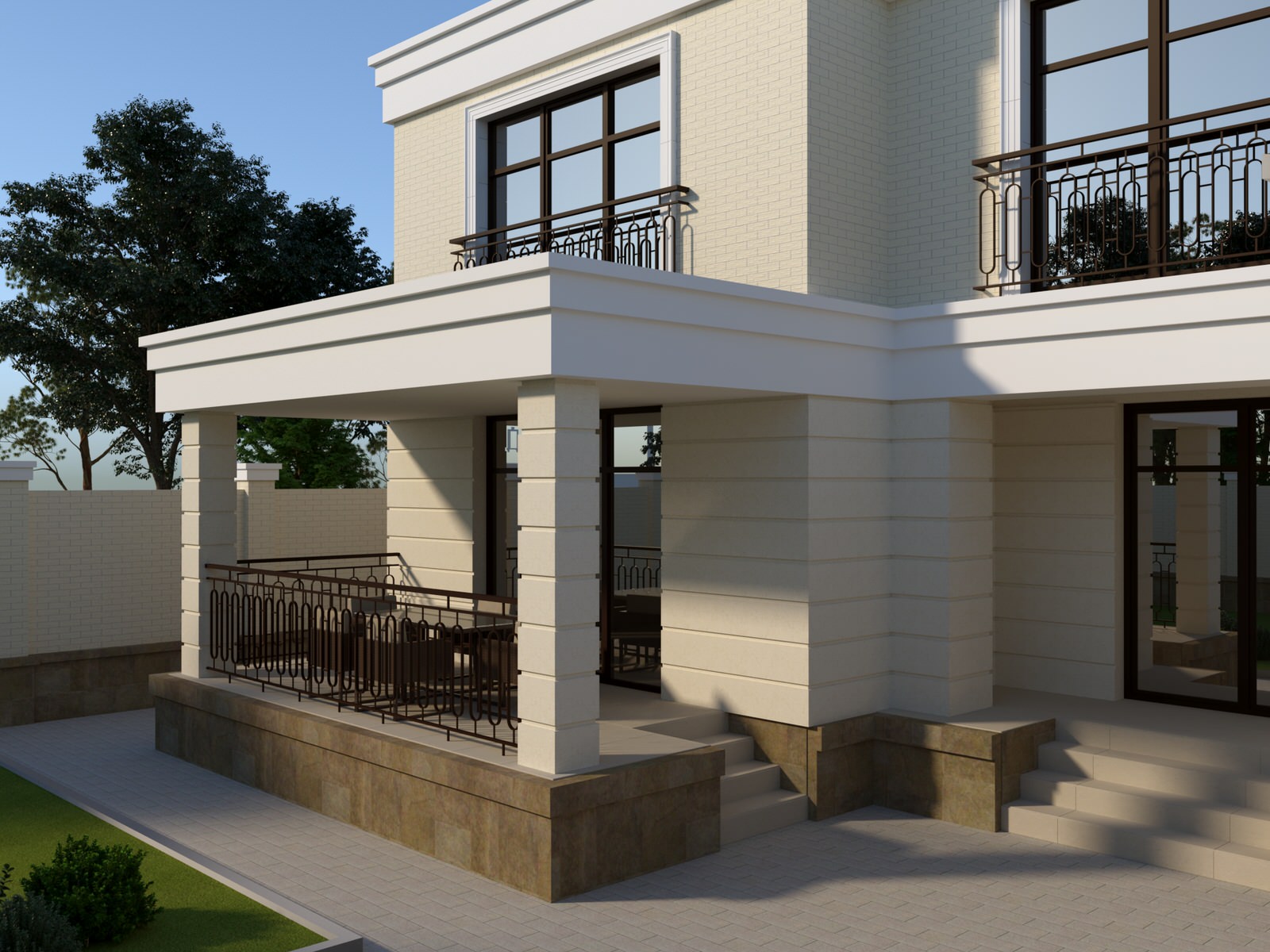 Индивидуальный жилой дом в стиле неоклассика