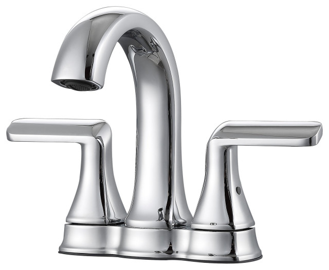 Ancona Arezzo Deck Mount Bathroom Faucet, Chrome - Contemporary ...