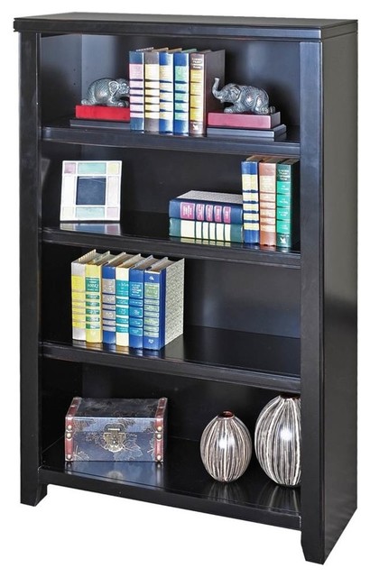 Tribeca Loft Black Office 48" Bookcase with 3 adj. shelves