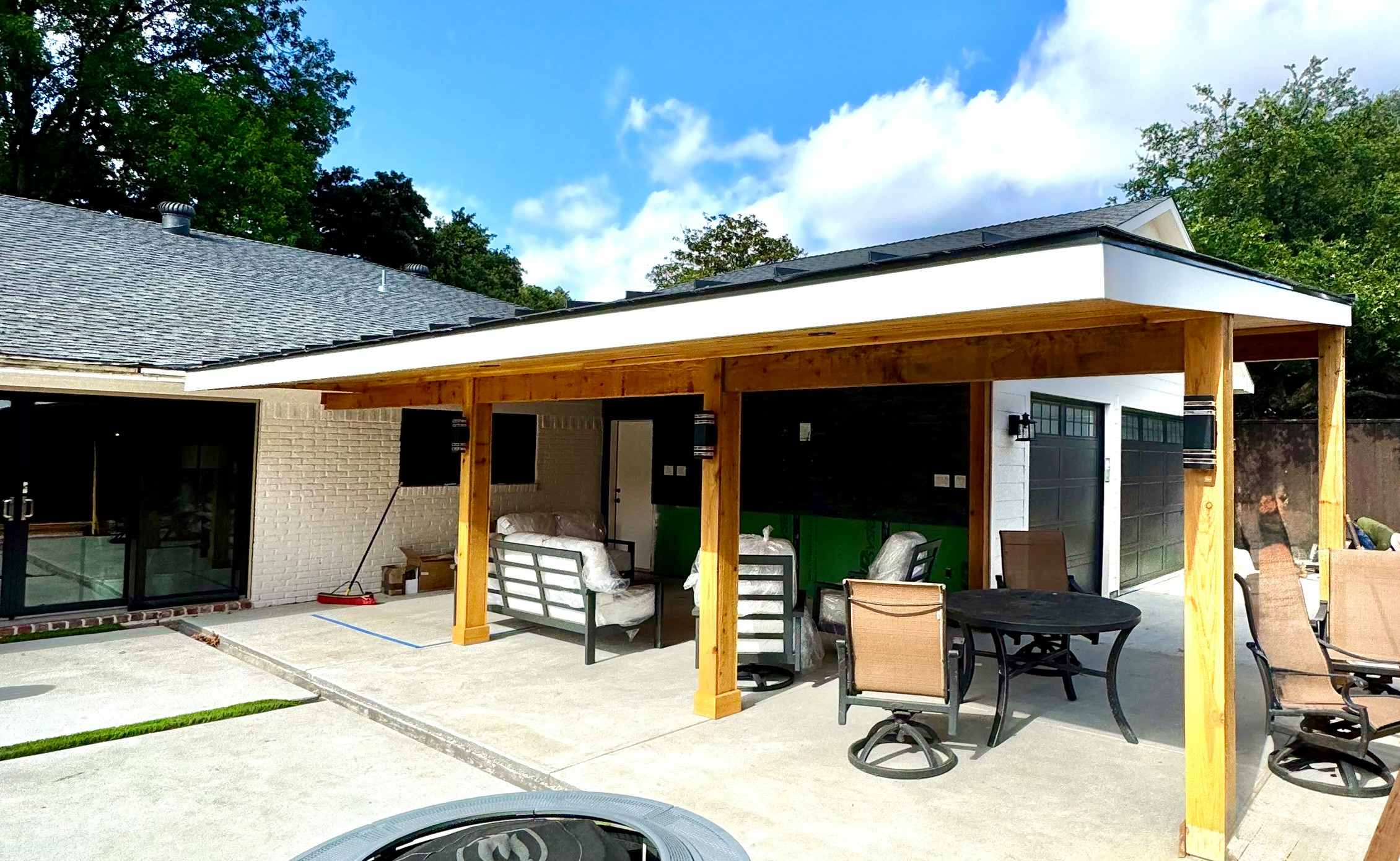 75244 - Preston Hollow - Garage Conversion, Garage Addition - BEFORE and AFTER