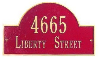 Arch Two-Line Estate Wall Address Plaque