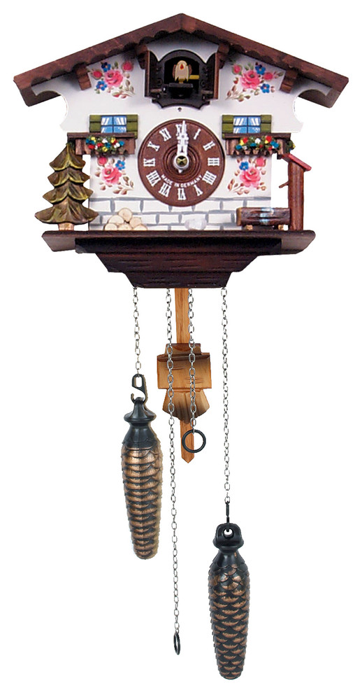 Engstler BatteryOperated Cuckoo Clock Full Size Rustic Cuckoo