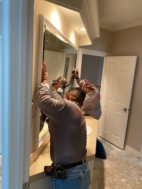 Oversized Mirror Install