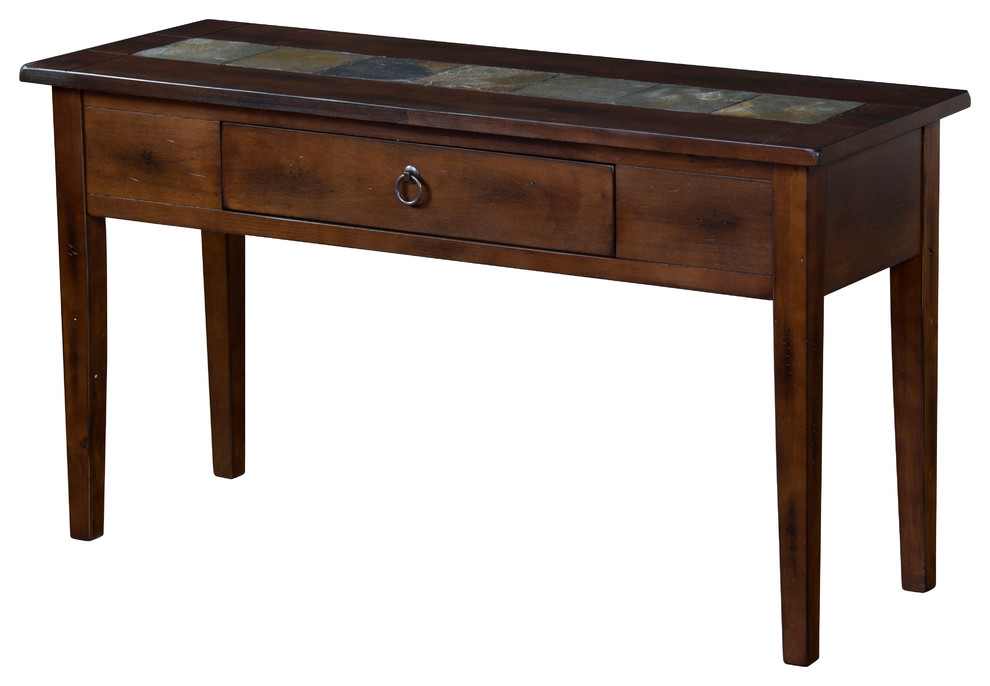 Santa Fe 1Drawer Slate Runner Sofa Table/Console Transitional