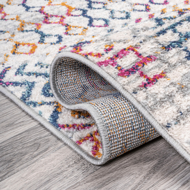 Arta Moroccan Vintage Geometric Area Rug, 4 X 6 - Contemporary - Area ...