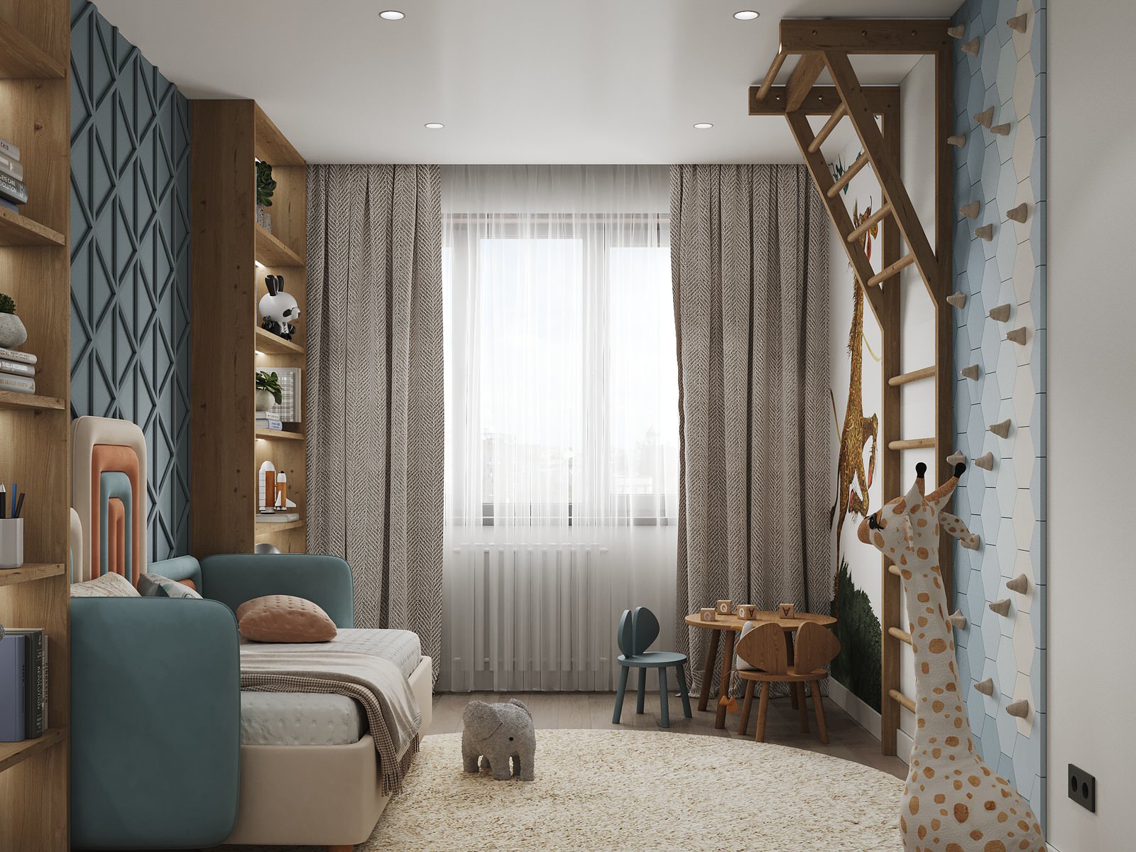 Квартира для молодой семьи с элементами сканди