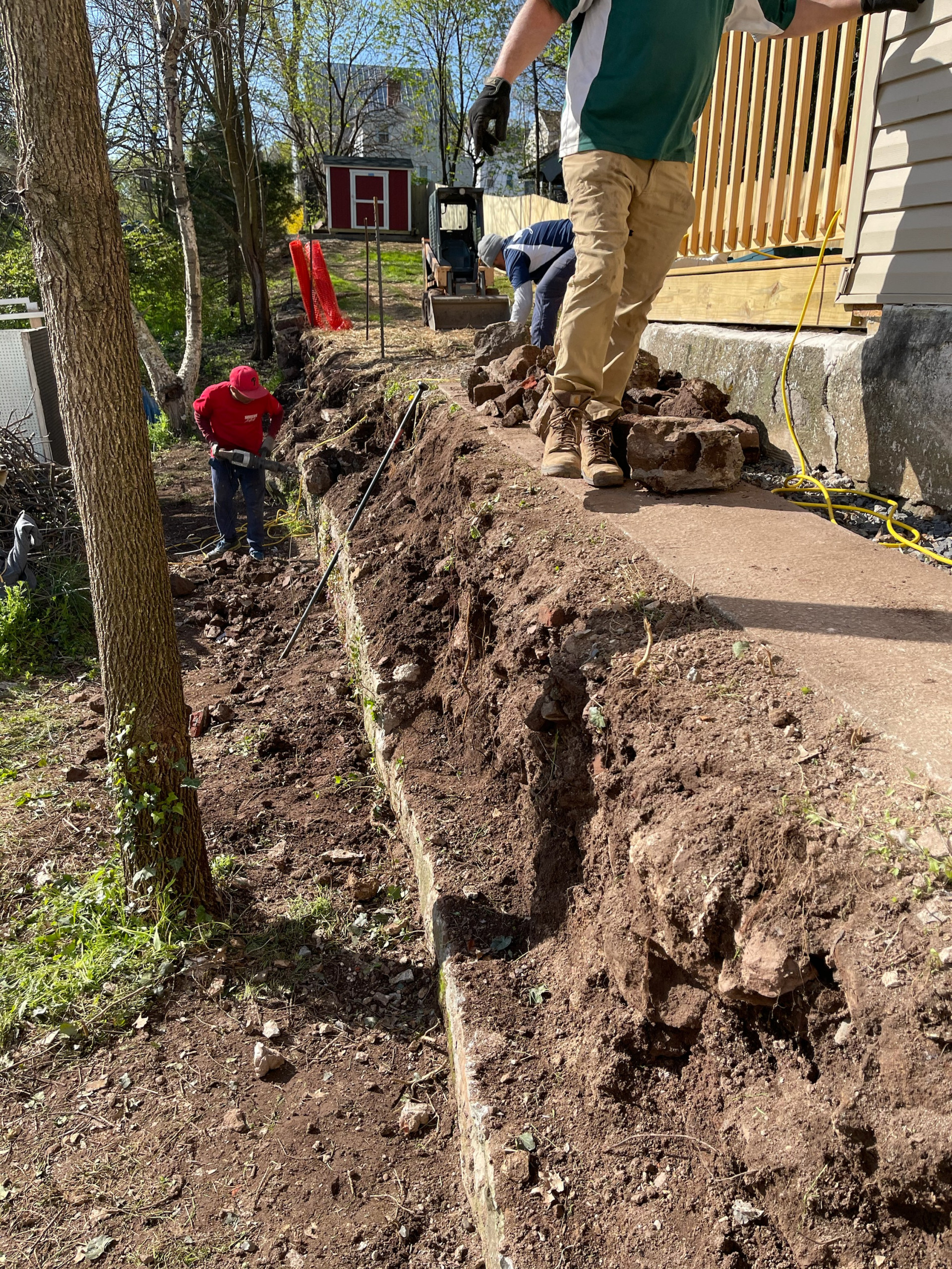 Retaining Wall In Progress