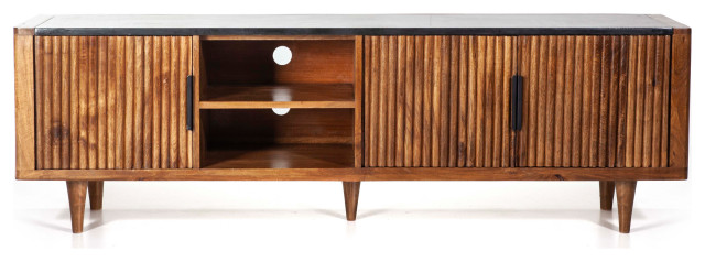 Wooden Marble Top Media Unit Large Carter Midcentury Entertainment Centers And Tv Stands By Dutch Furniture