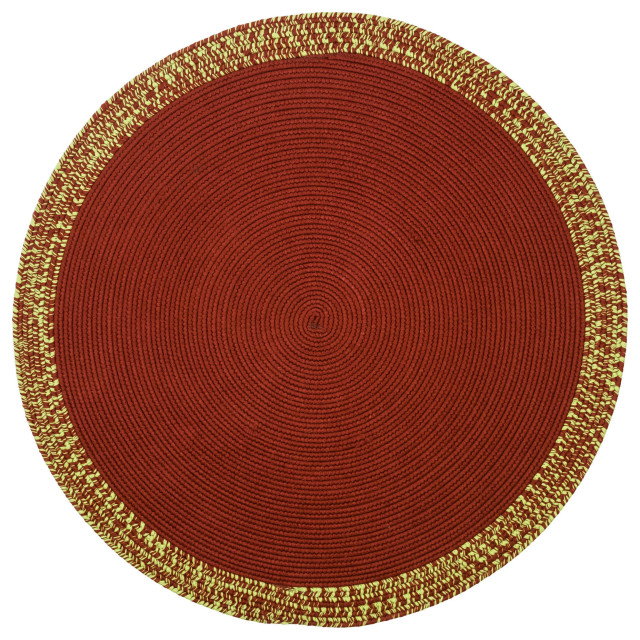 Holiday-Vibes Under Tree Reversible Round Rug, Border Vibe 65”x65 ...