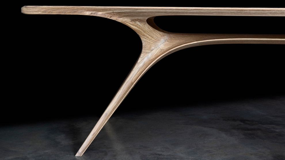 Sculptural Wooden Table Design in London