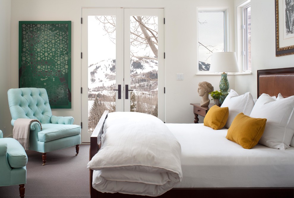 Design ideas for an eclectic bedroom in Denver.
