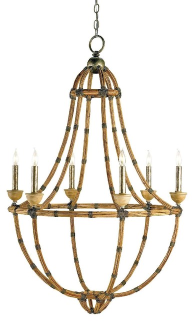 Currey and Company Palm Beach Chandelier-6L
