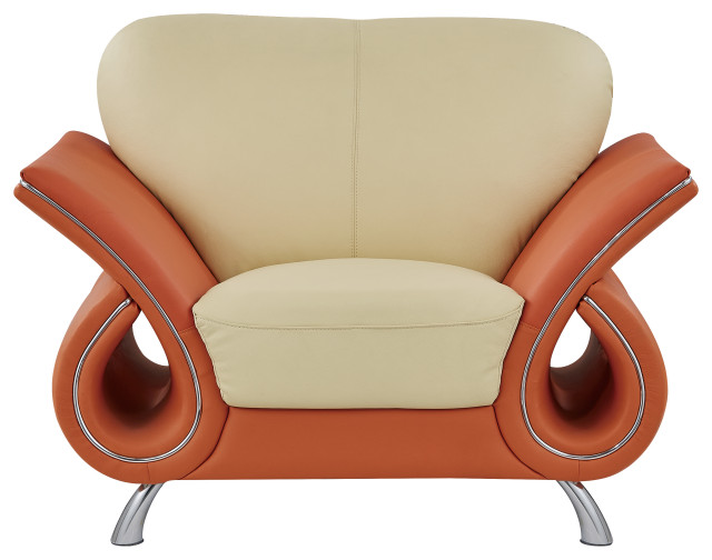 Global Furniture USA Beige And Orange Chair