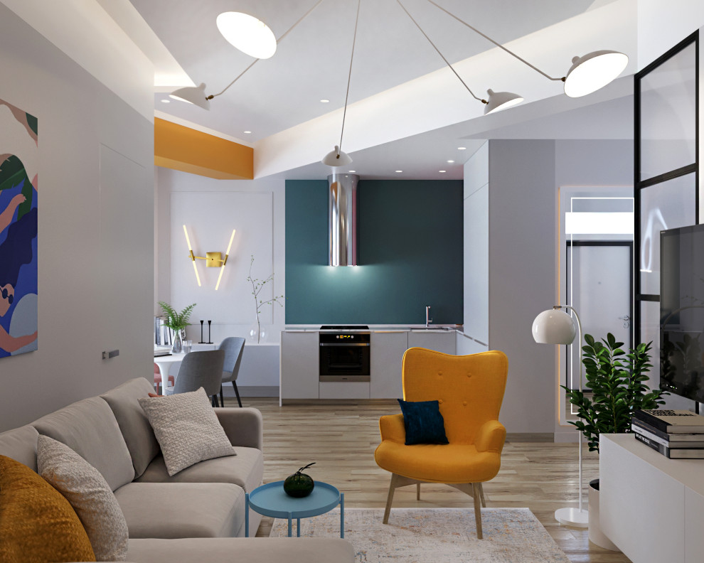 Яркий интерьер квартиры 48кв.м.