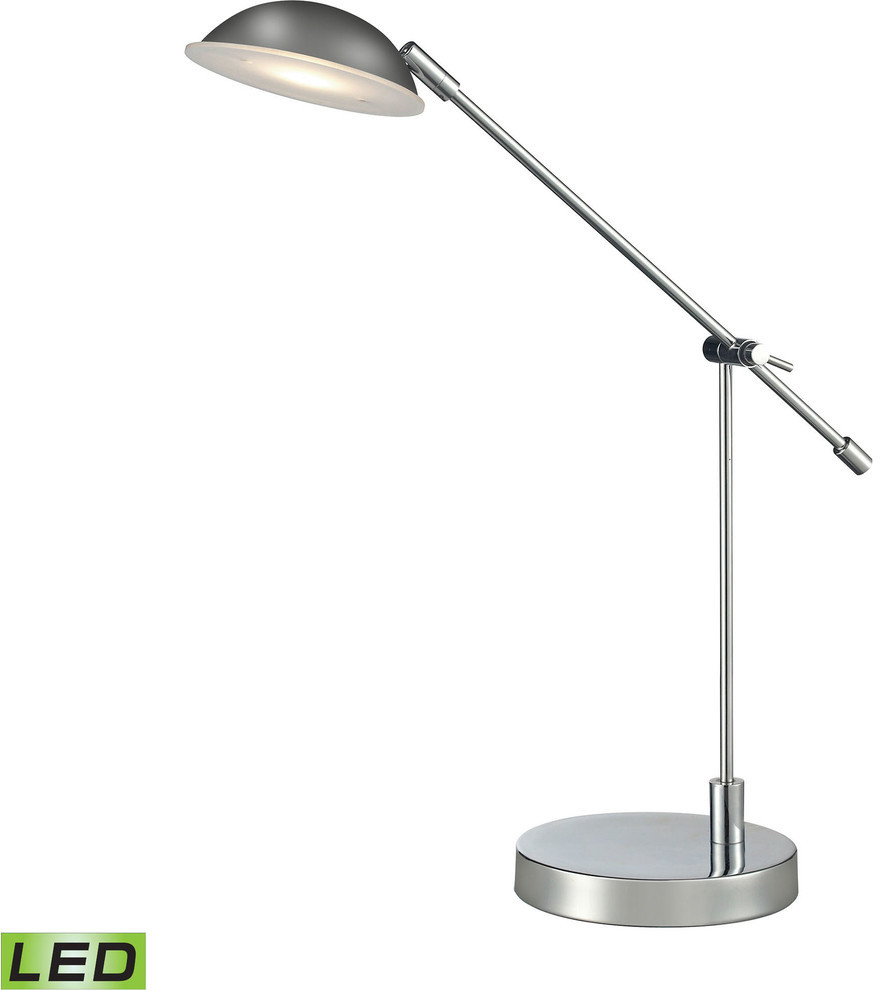 Alban Adjustable LED Desk Lamp, Polished Chrome