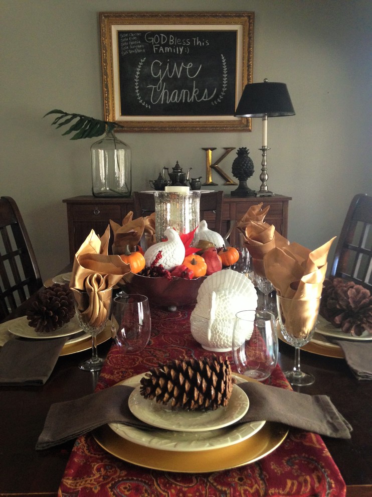 Example of a transitional dining room design in Phoenix