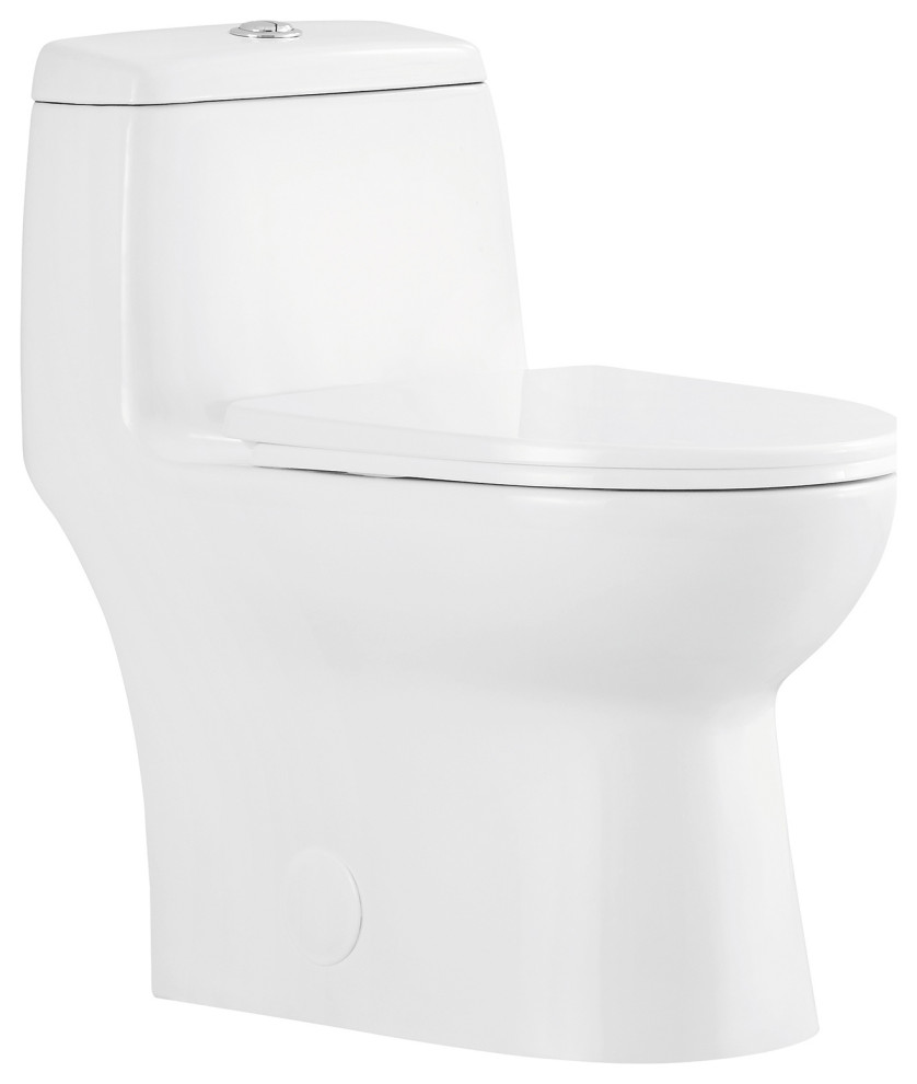 OVE Decors Jade One Piece Elongated Toilet With Dual Flush and Soft