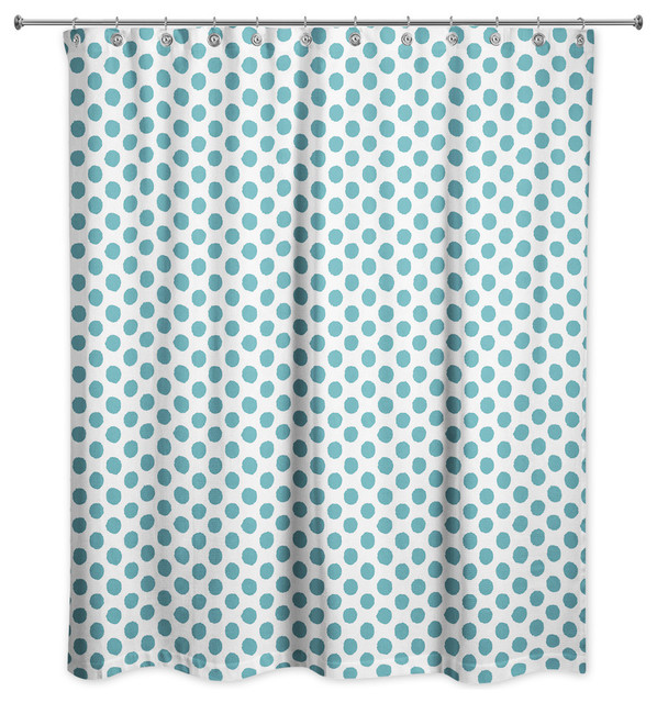 Blue Polka Dots Shower Curtain Contemporary Curtains By Blue Polka Dots Shower Curtain Contemporary Curtains By Designs Direct