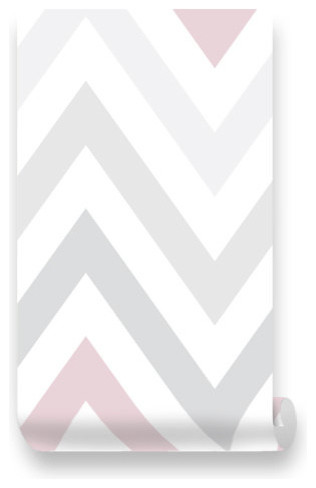 Chevron Pink Grey Removable Wallpaper L Stick Chevron Pink Grey Removable Wallpaper L Stick Repositionable Fabric Transitional By Blue Baby