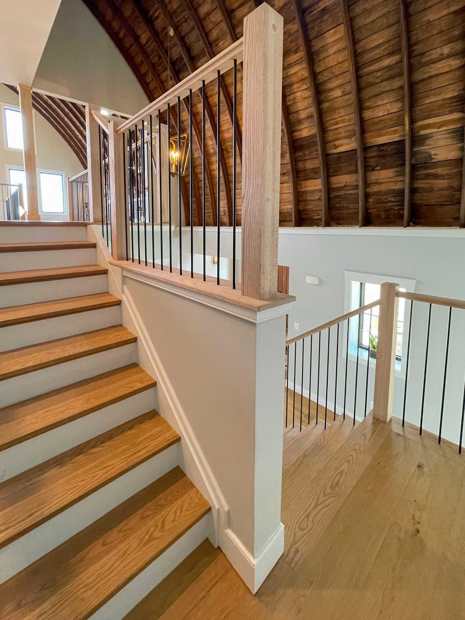 102_Straight-Freestanding Stairs/Landing in Barn Style Home, Leesburg VA 20175
