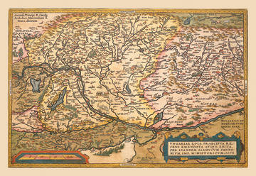 Map of Eastern Europe #1 12x18 Giclee on canvas