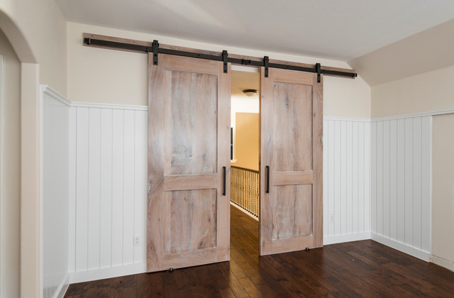 Reclaimed Oak Media Room Doors