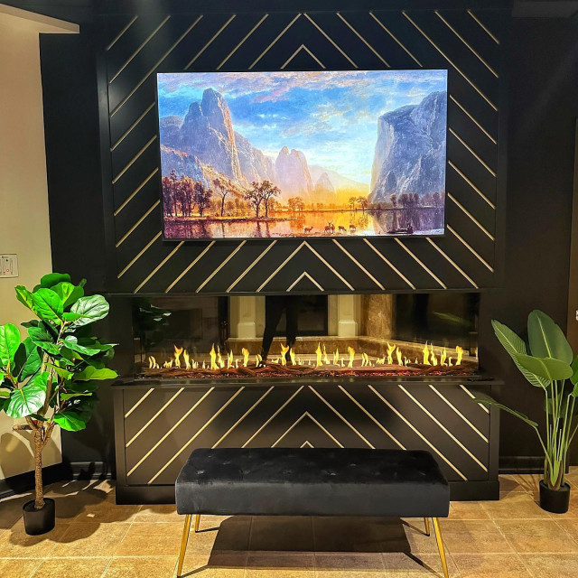 Modern Flames Orion Virtual Electric Fireplace Modern Living Room