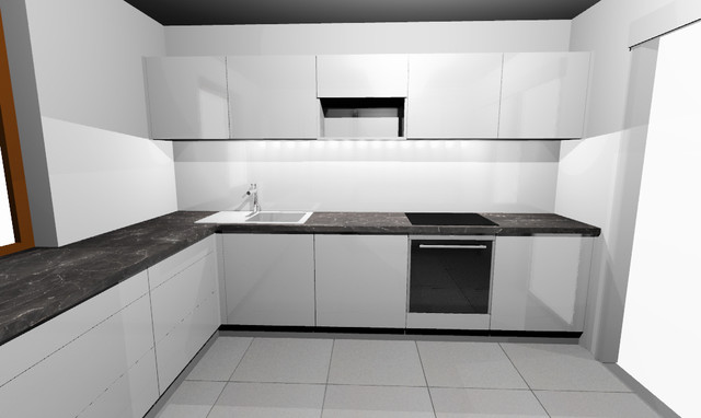 K&uuml;che-Rendering contemporary-koek