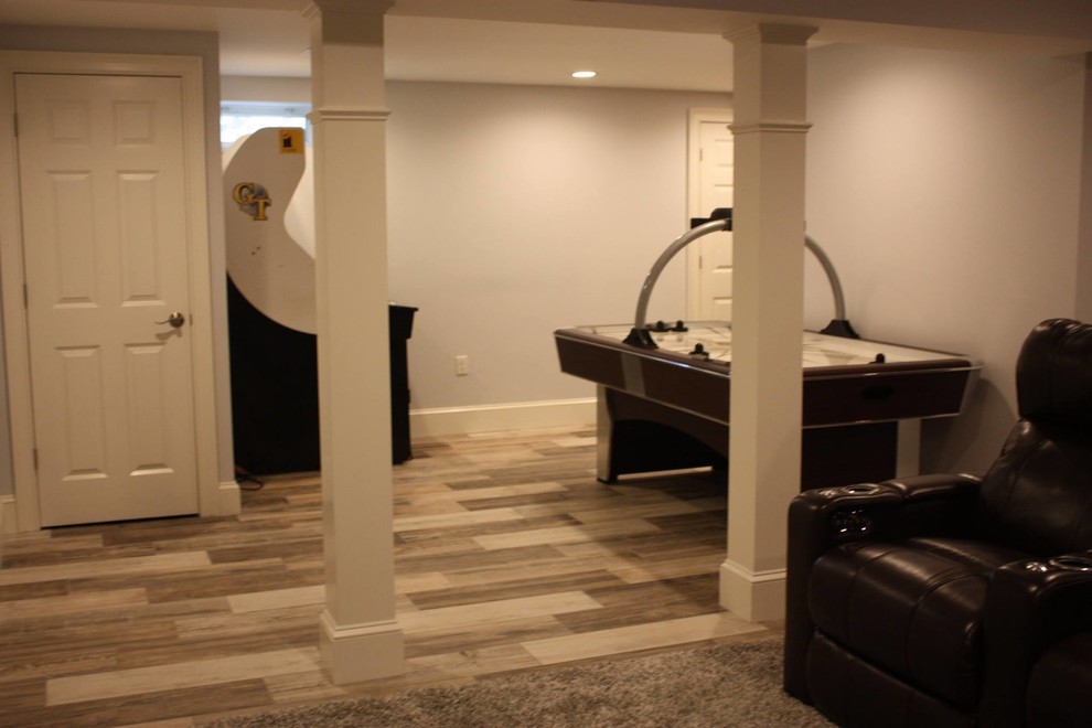 This is an example of a classic basement in Boston.