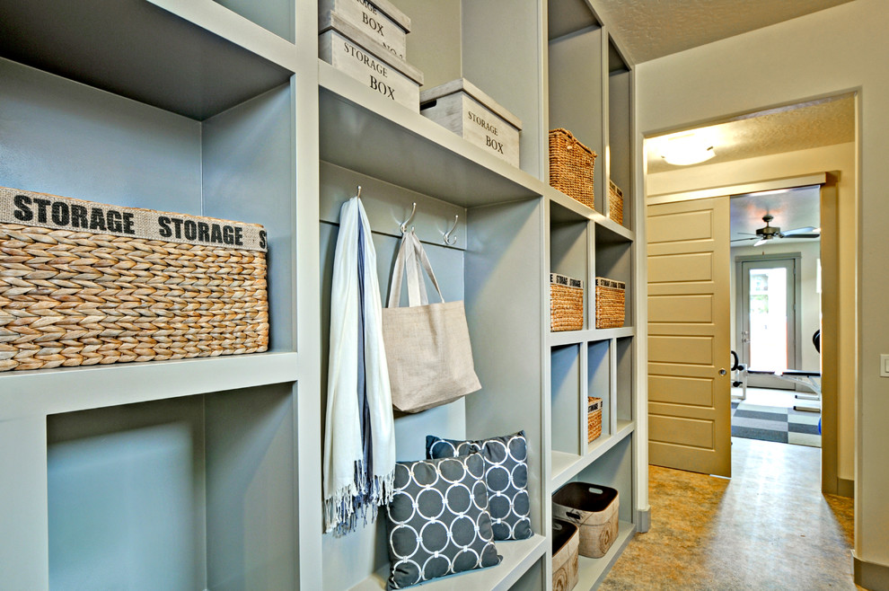 Design ideas for a contemporary laundry room in Boise.