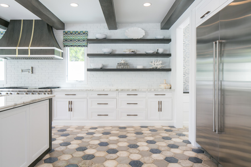 Inspiration for a transitional kitchen remodel in Orange County