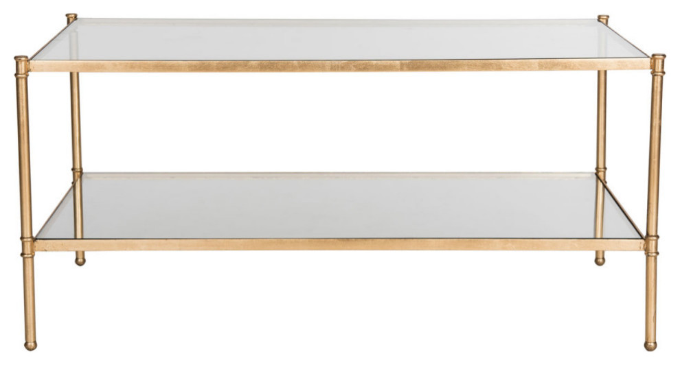 Lucy Coffee Table Antique Gold Leaf Contemporary Coffee Tables by