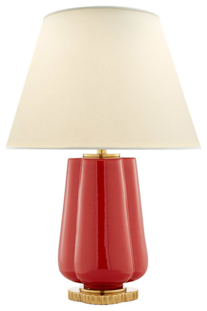 Alexa Hampton Eloise 2 Light Table Lamp in Berry Red