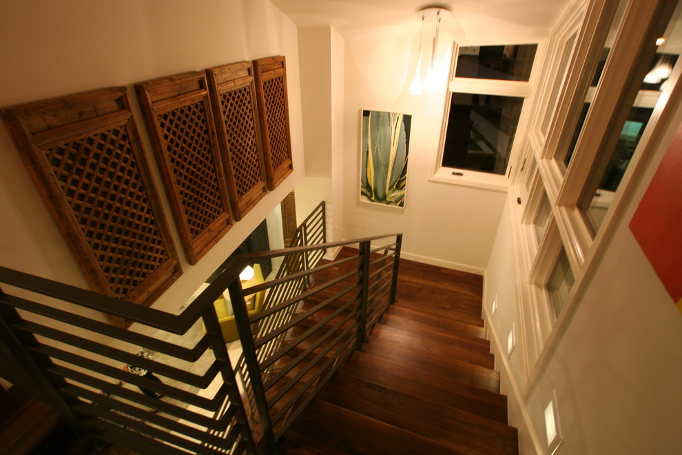 Modern staircase in Austin.