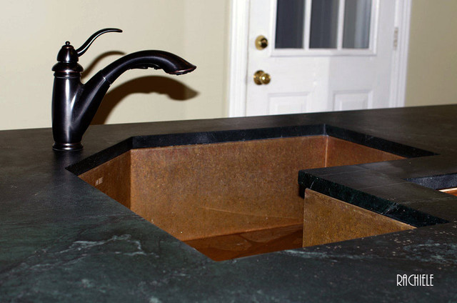 Custom Corner Copper Sink By Rachiele Klassisch Modern