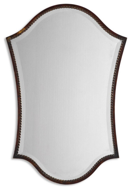 Modern And Unique Inspired Uttermost Abra Bronze Vanity Mirror Home Decor Traditional Bathroom Mirrors By Gwg Outlet