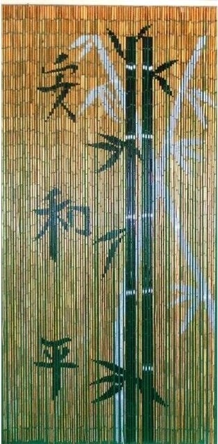 Bamboo Fifty Four 5280 Chinese Characters With Bamboo Scene Curtain
