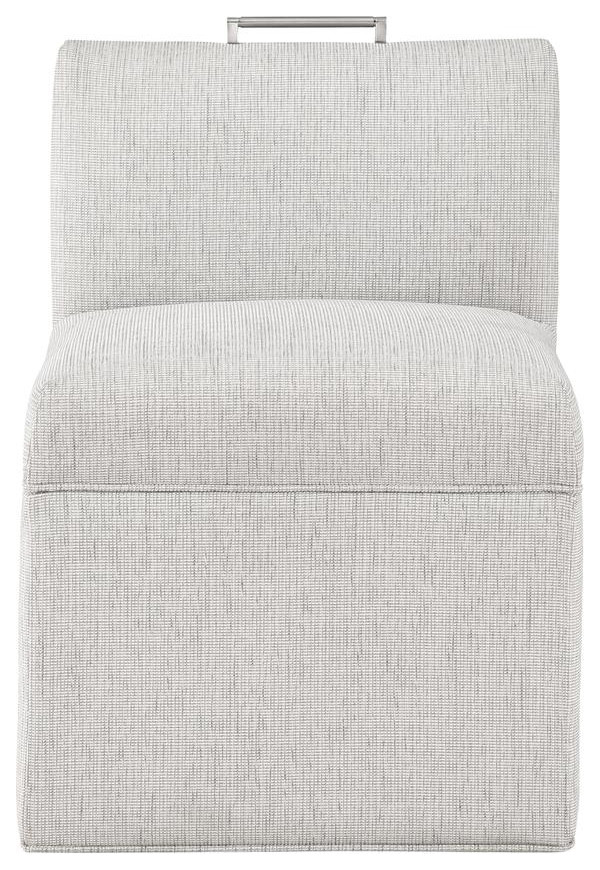 Delray Modern Upholstered Castered Chair in Sea Oat Transitional