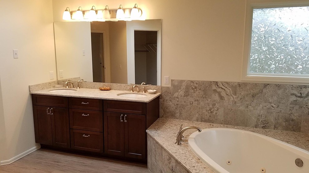 Example of a transitional bathroom design in Seattle