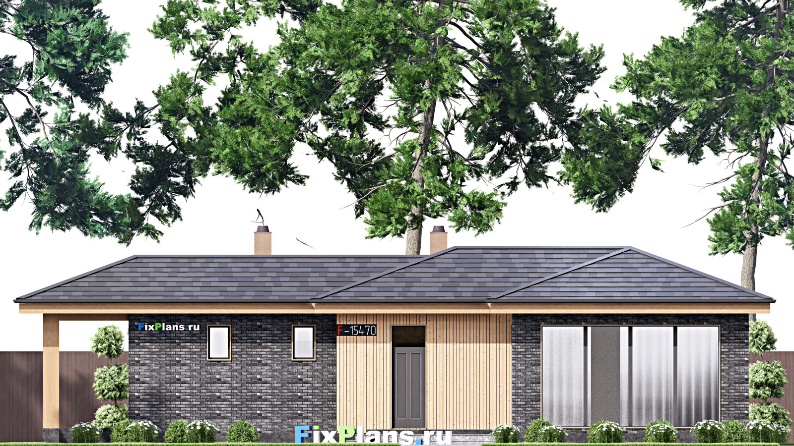 Проект одноэтажного дома 16х9м S158м2 F-15470