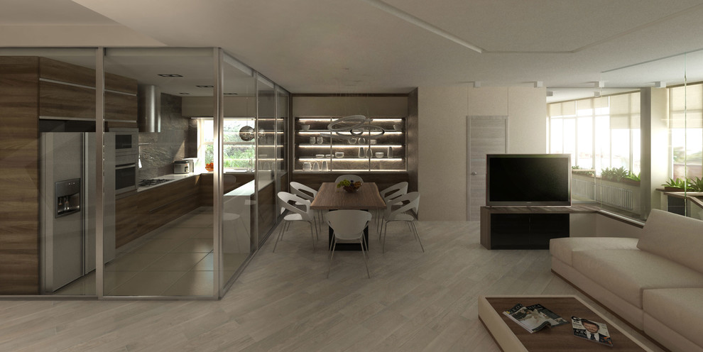 Проект многоуровневой квартиры для молодой семьи общей площадью 220м2