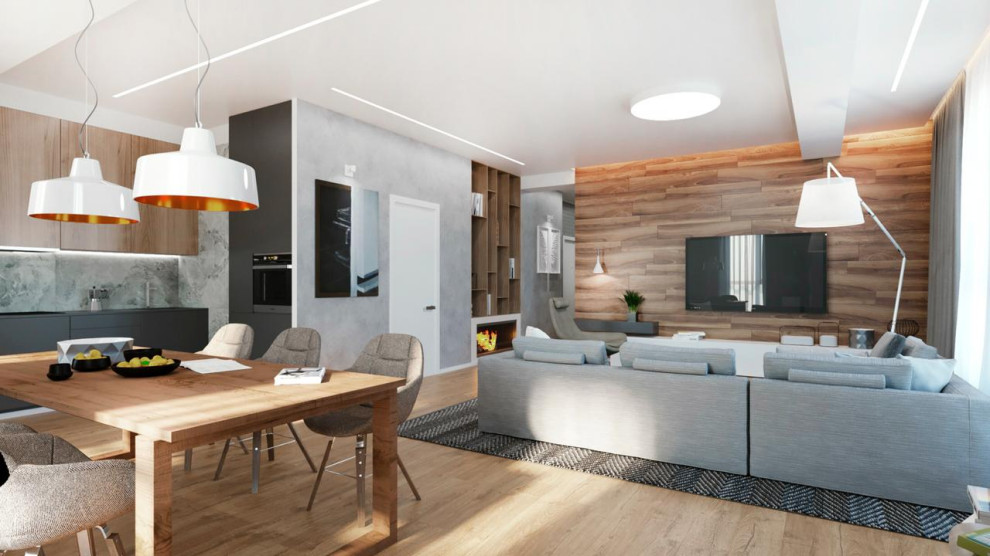 Дизайн проект квартиры в стиле "Минимализм" общей площадью 110 кв.м.