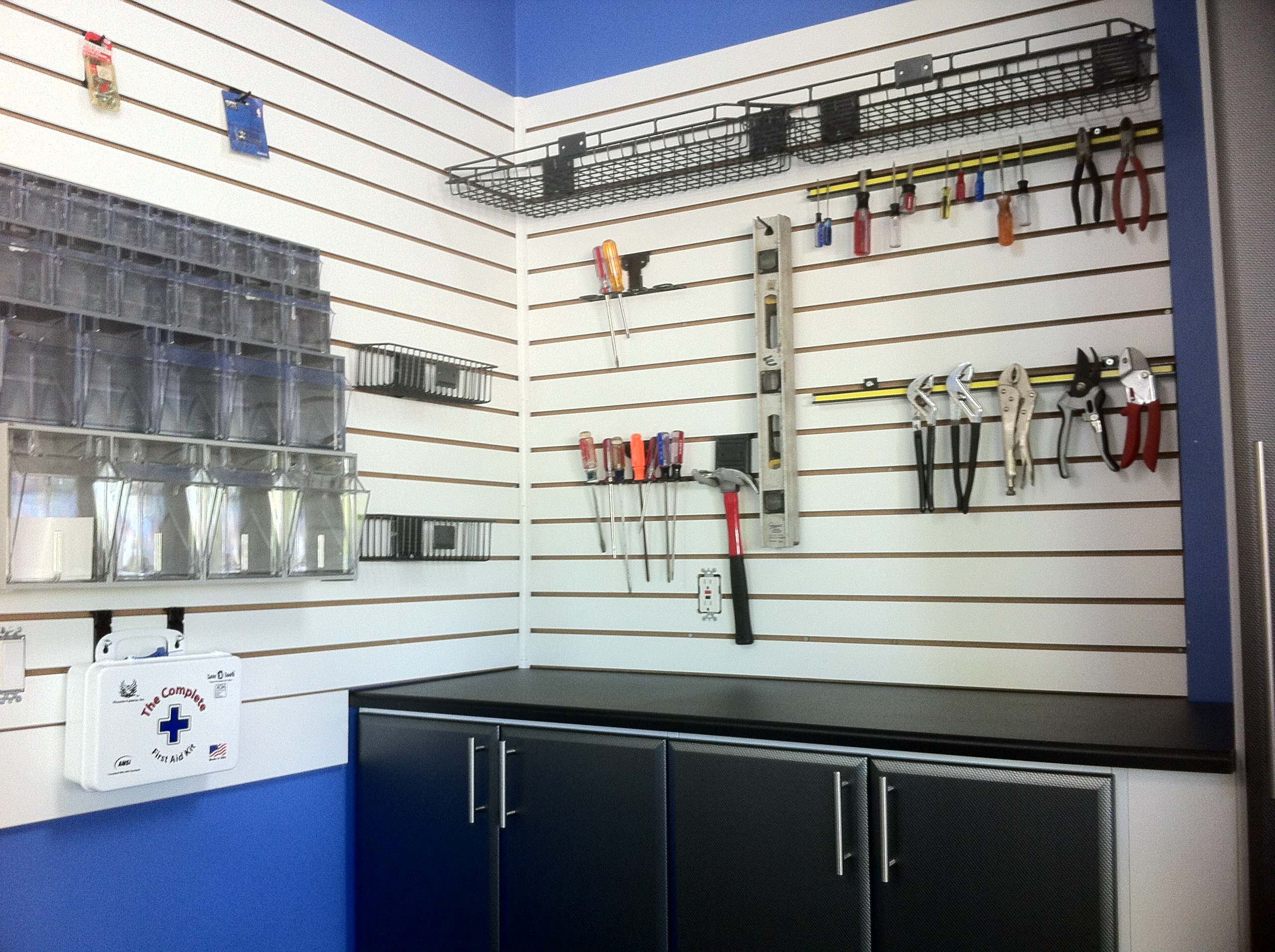 Garage Storage and with Hooks and Slatwall