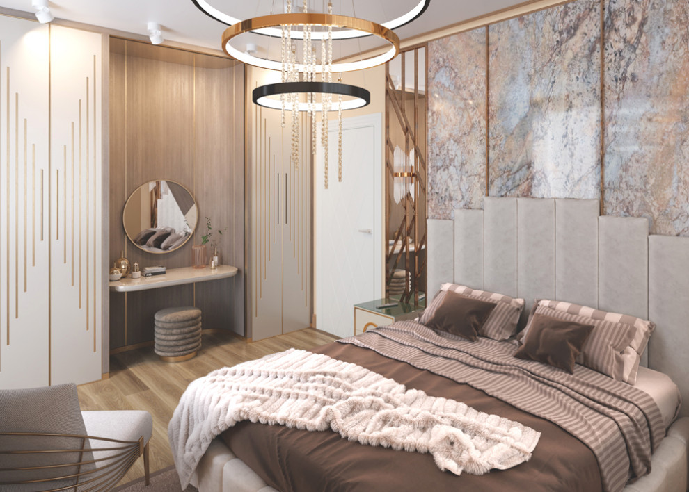 Визуализация спальни с панорамным окном