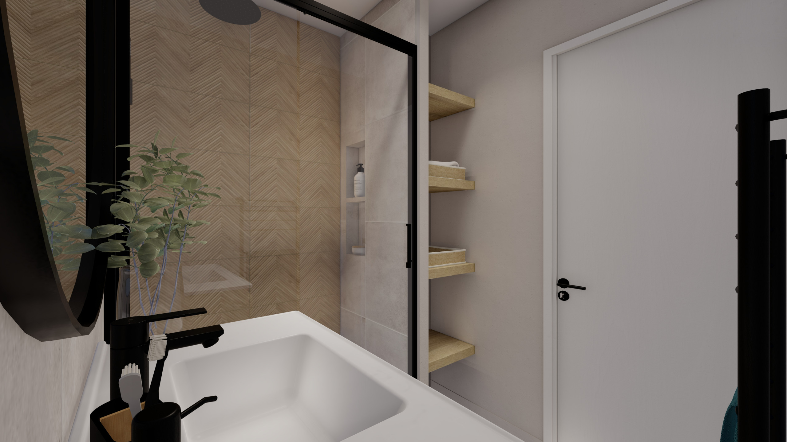 Salle de bain 4m² - Appartement Normandie