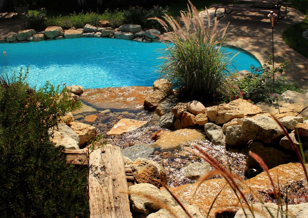 Natural Lagoon swimming pool in Weatherford, TX. Traditional Pool